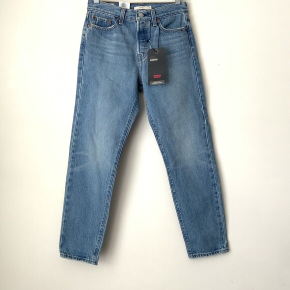 Levi’s Premium Blue Wedgie Hi-rise Button Fly Jeans 26 - Picture 13 of 13